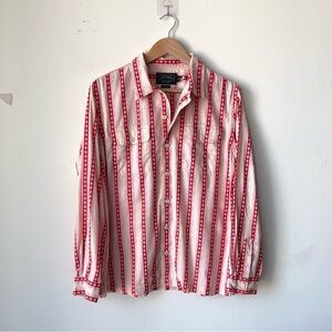 Polo Country Ralph Lauren Classic Cotton Linen Camp Shirt Men’s M Dobby Stripe